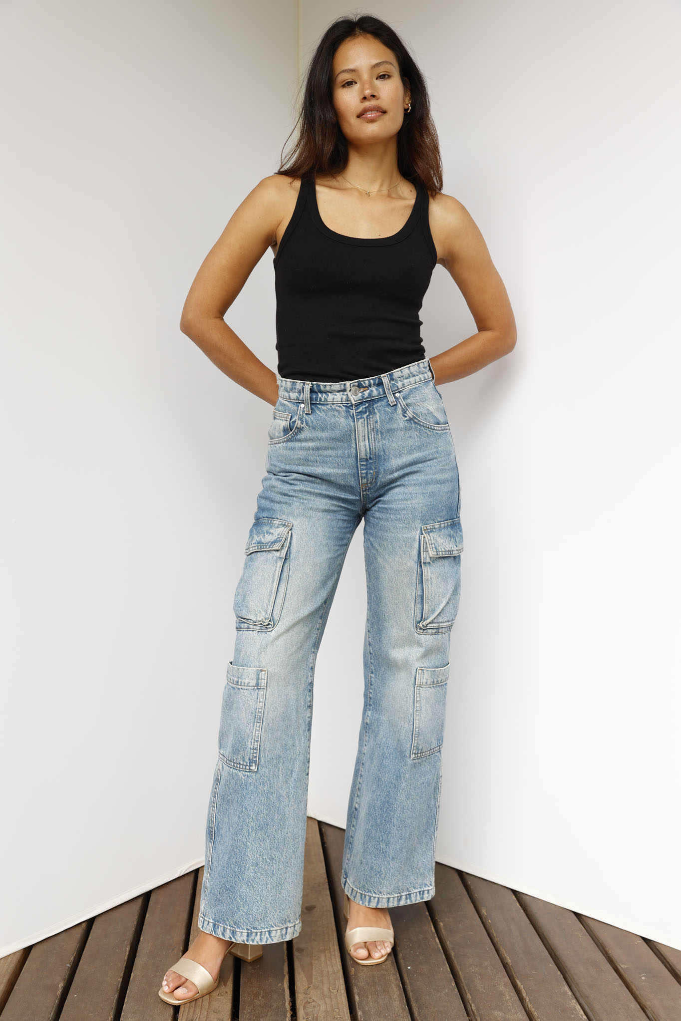 Waist up